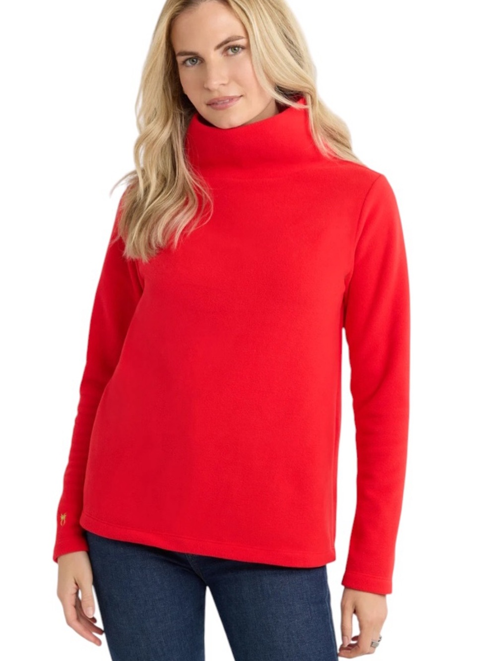 Dudley Stephens Tuckernuck Greenpoint Turtleneck Vello Fleece Cherry Red Size L